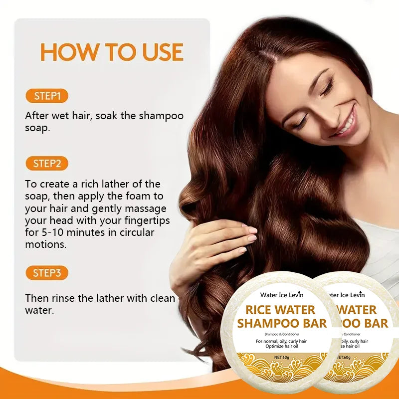 Organic Rice Shampoo Soap Bar Oil Free Conditioning Soap Rice Water