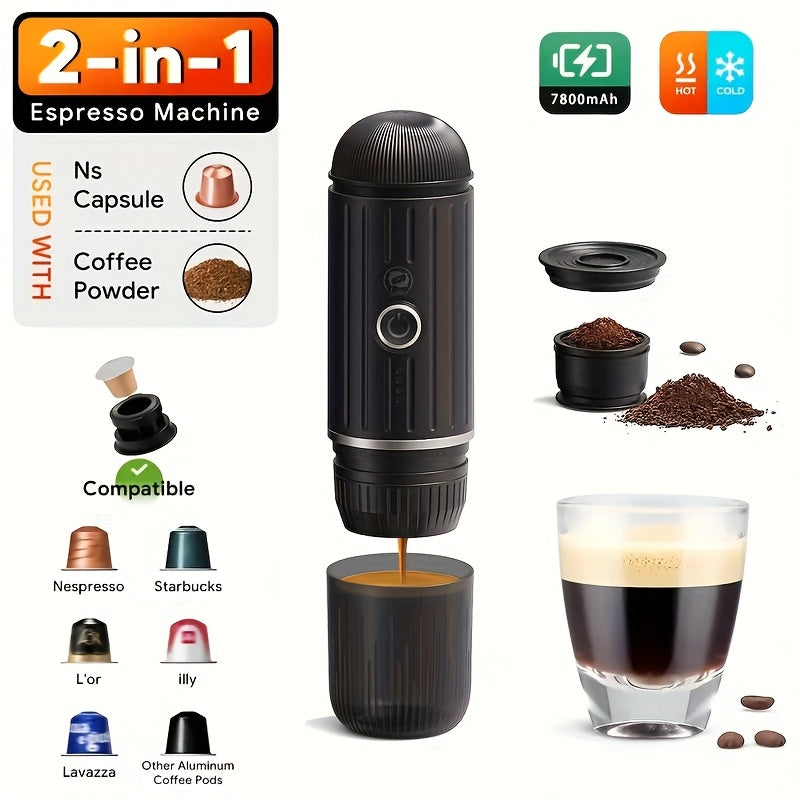 NNETM Portable Espresso Coffee Machine USB-C 100W Rechargeable