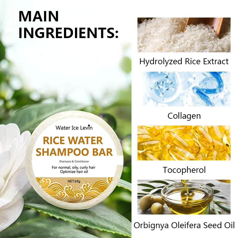 Organic Rice Shampoo Soap Bar Oil Free Conditioning Soap Rice Water