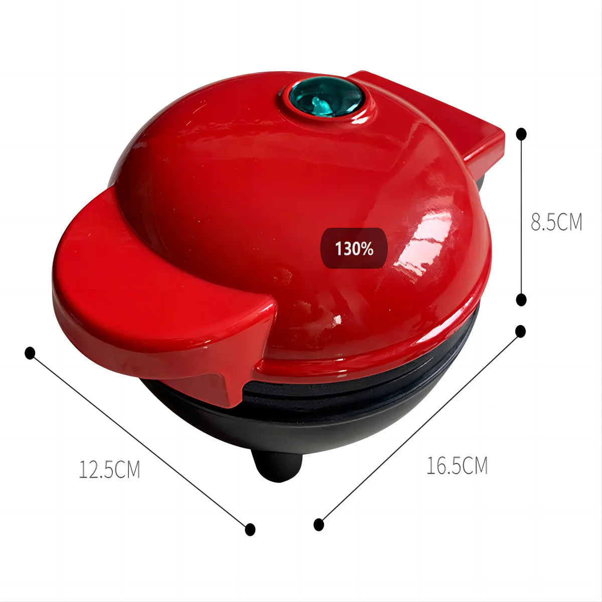 Multi Functional Mini Heart-shaped Waffle Maker, Double-sided Heated