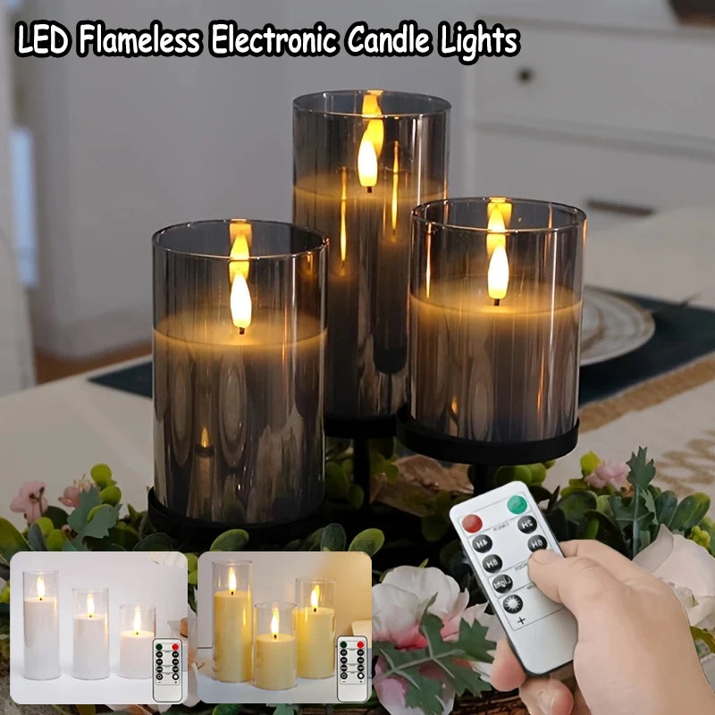 LED Flameless Candles with Remote Timer Realistic Flickering Flame