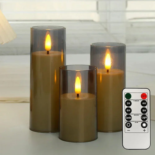 LED Flameless Candles with Remote Timer Realistic Flickering Flame