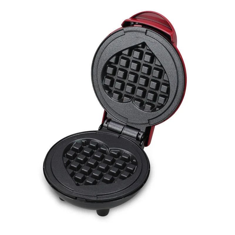 Multi Functional Mini Heart-shaped Waffle Maker, Double-sided Heated