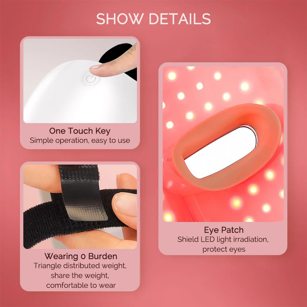 7 Colors LED Face Neck Mask Rechargeable LED Photon Beauty Mask