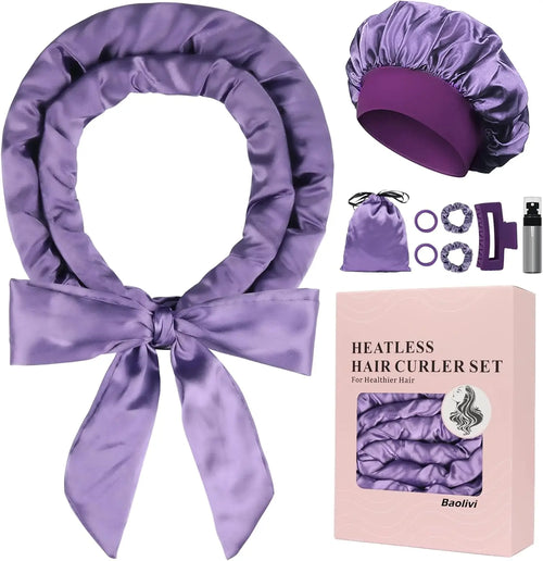 Satin Heatless Curling Set Heatless Curls Overnight Hair Curler 70" No