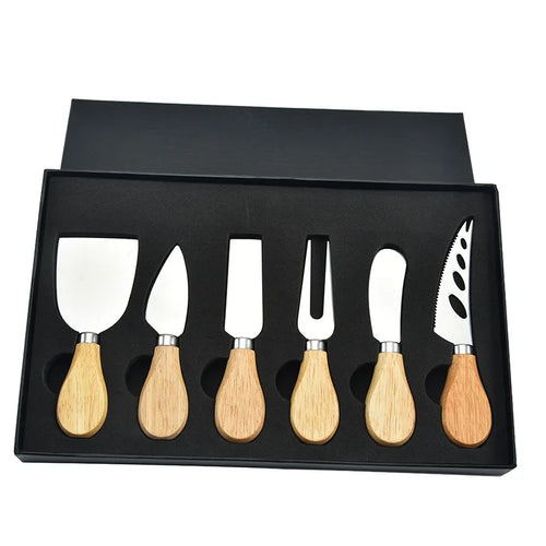 6-Piece Cheese Knives Set for Charcuterie Boards and Cutlery,