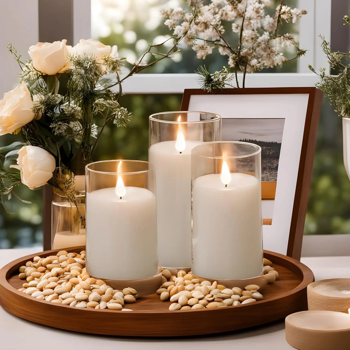 LED Flameless Candles with Remote Timer Realistic Flickering Flame