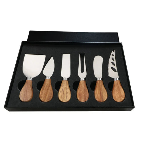 6-Piece Cheese Knives Set for Charcuterie Boards and Cutlery,