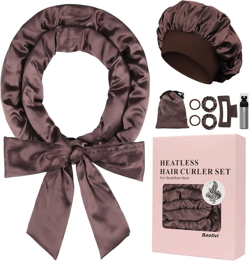 Satin Heatless Curling Set Heatless Curls Overnight Hair Curler 70" No