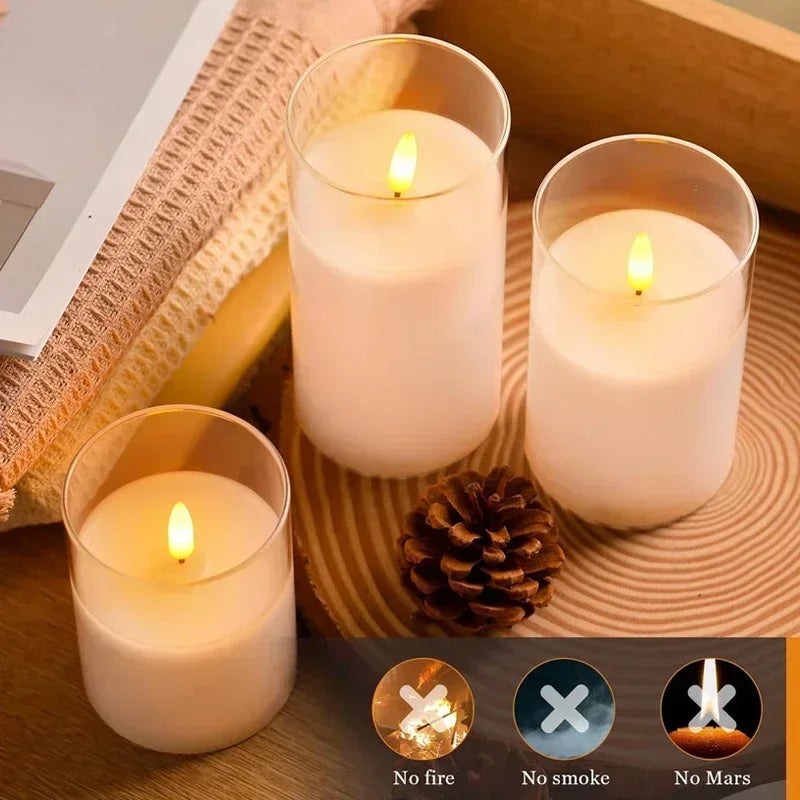 LED Flameless Candles with Remote Timer Realistic Flickering Flame