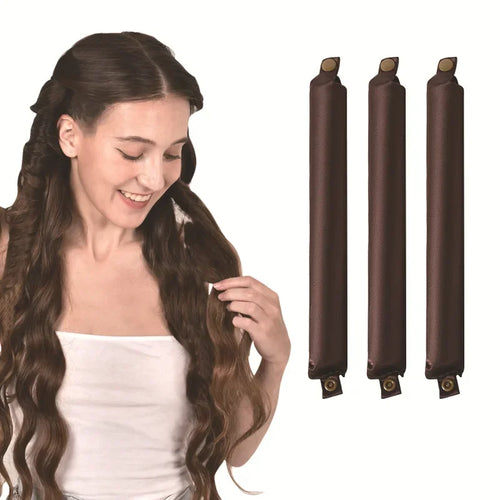 Heatless Hair Curlers Satin Curling Rod Headband No Heat Silk Curls