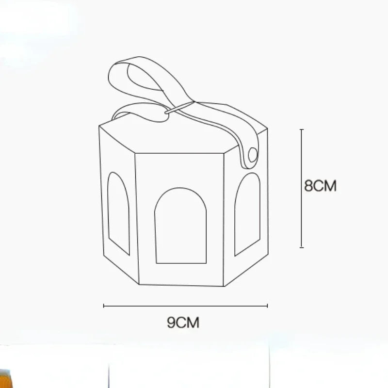 10Pcs Red Carousel Cardboard Gift Boxes Baby Shower Favors Packaging