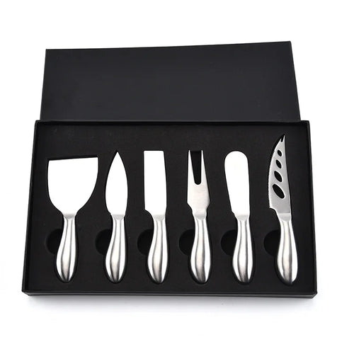 6-Piece Cheese Knives Set for Charcuterie Boards and Cutlery,