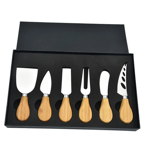 6-Piece Cheese Knives Set for Charcuterie Boards and Cutlery,