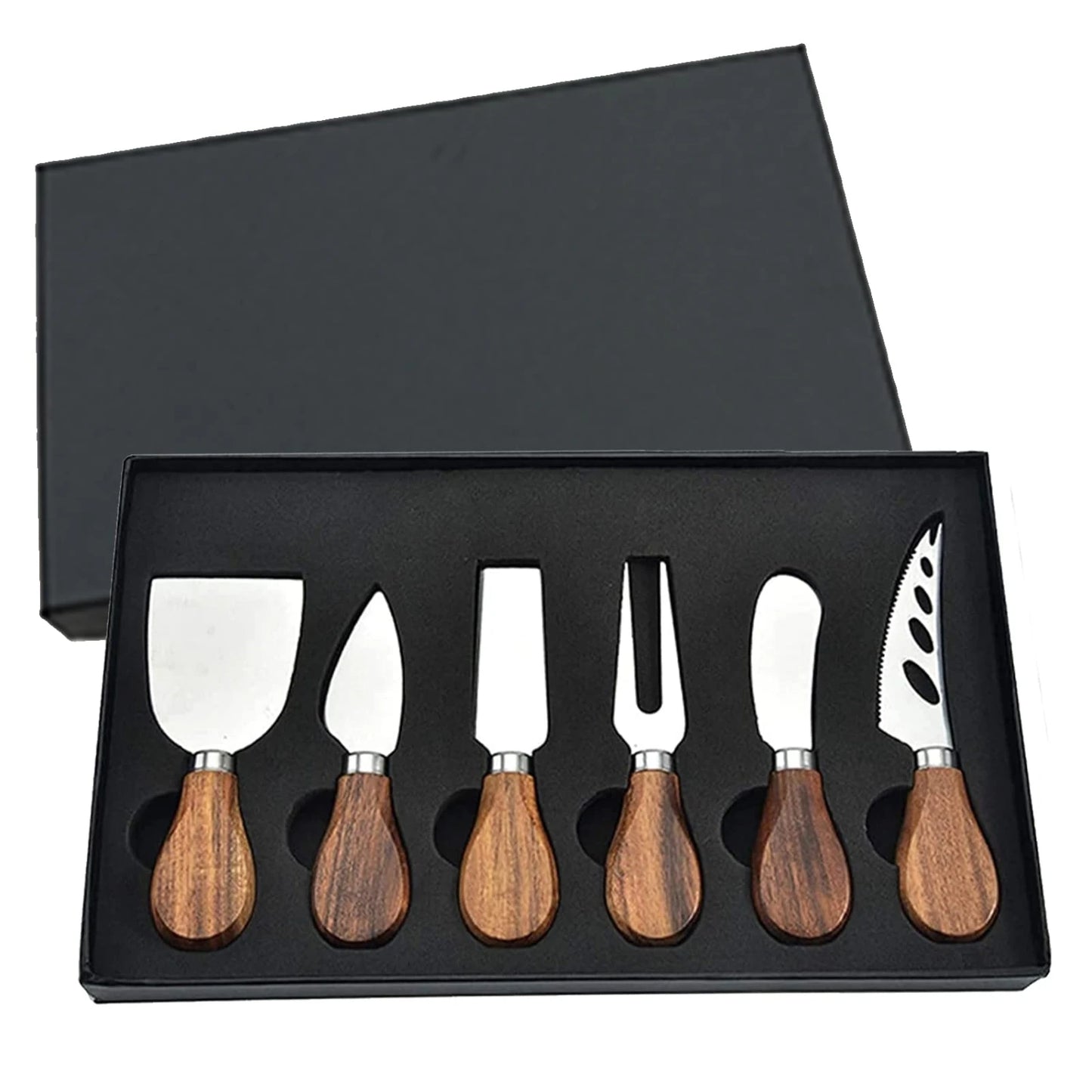 6-Piece Cheese Knives Set for Charcuterie Boards and Cutlery,