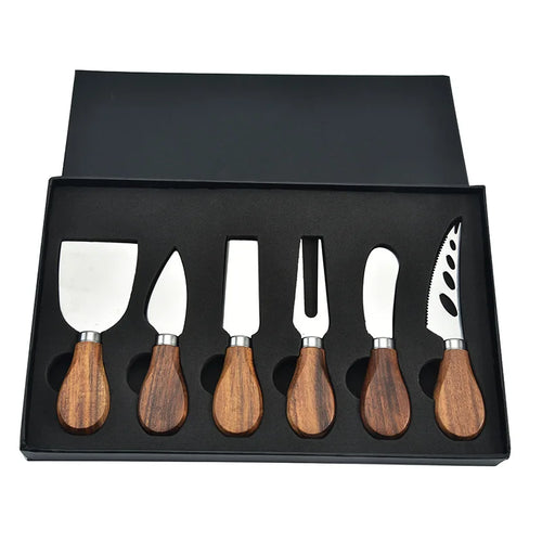 6-Piece Cheese Knives Set for Charcuterie Boards and Cutlery,