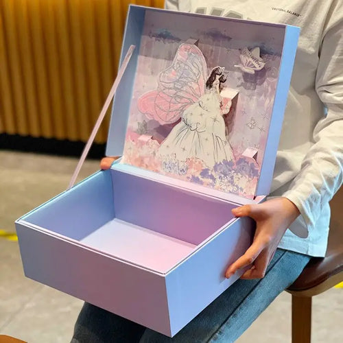 3D Relief Stereo Reuseable Luxury Gift Box Set Birthday Gift Box for