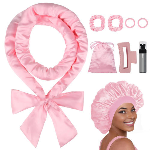 Satin Heatless Curling Set Heatless Curls Overnight Hair Curler 70" No