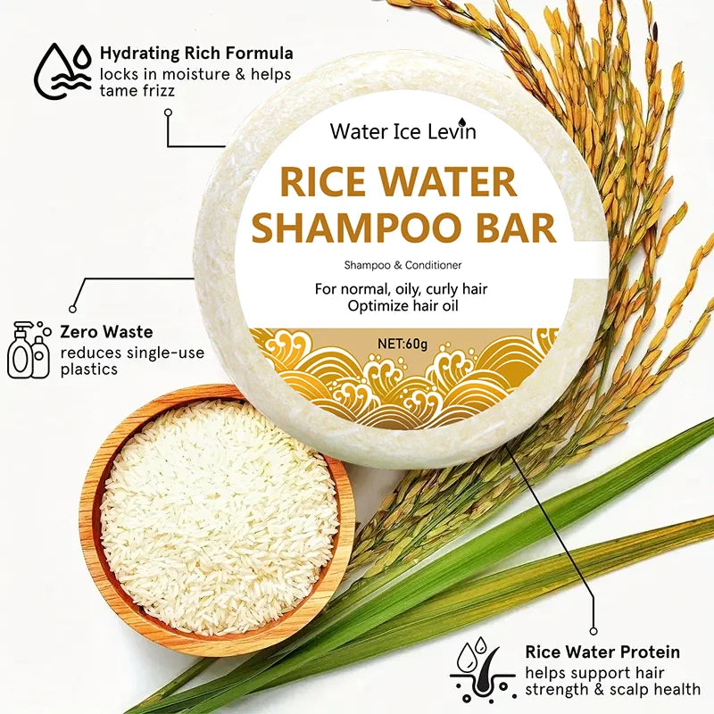 Organic Rice Shampoo Soap Bar Oil Free Conditioning Soap Rice Water