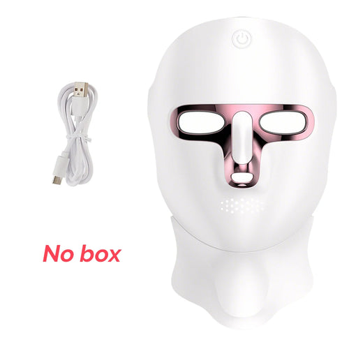 7 Colors LED Face Neck Mask Rechargeable LED Photon Beauty Mask