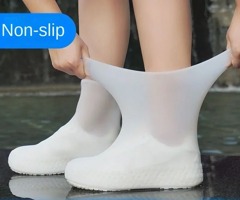 1 Pair Silicone WaterProof Shoe Covers Lip-resistant Rubber Rain Boot
