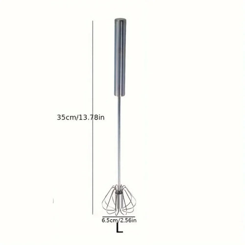 Stainless Steel Egg Beater Durable Semi-Automatic Mixer for Effortless